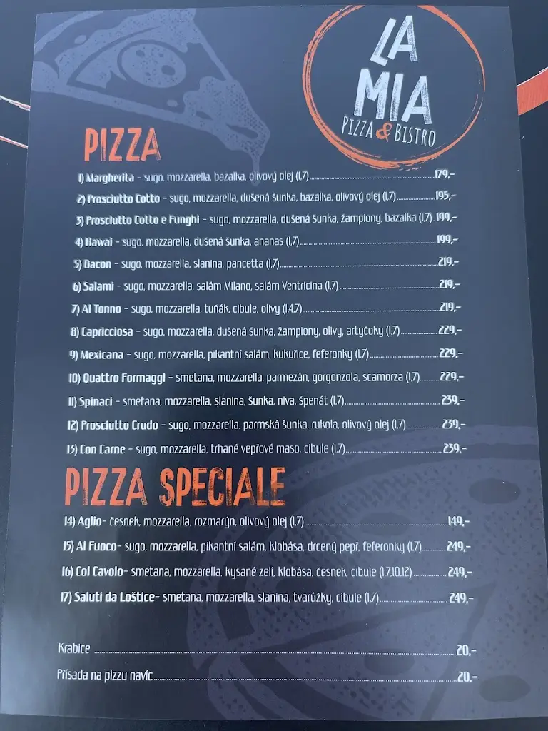 Menu_La Mia Pizza_Vrchlabí_immagine_1