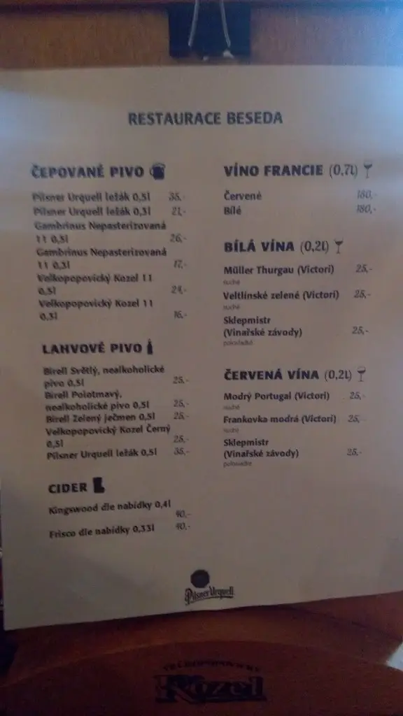 Menu_Restaurace, Vinárna, Ubytování Beseda_Frýdlant_image_2