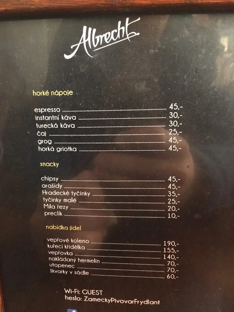 Menu_Albrecht Brewery_Frýdlant_image_2