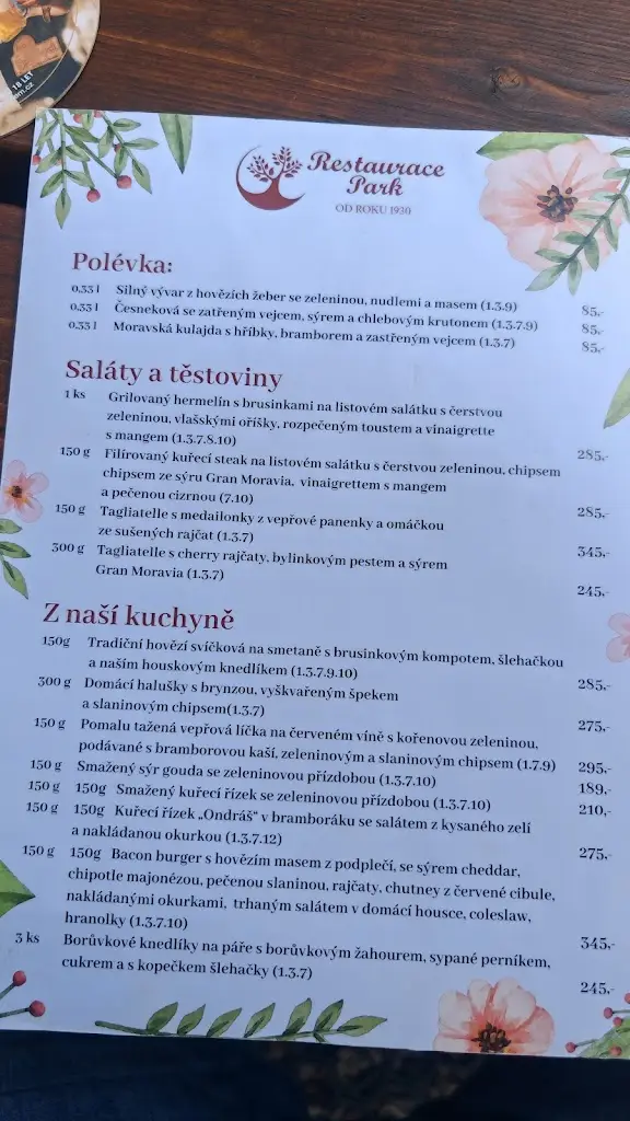Menu_Restaurace Park_Frýdlant_image_1