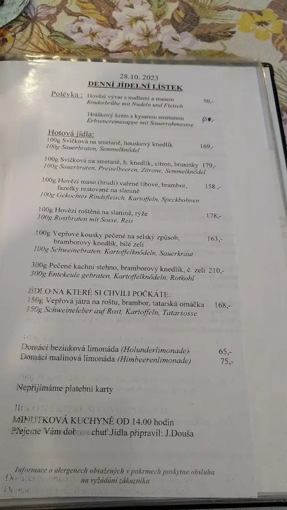 Menu_Restaurant U Doušů_Doksy_image_2