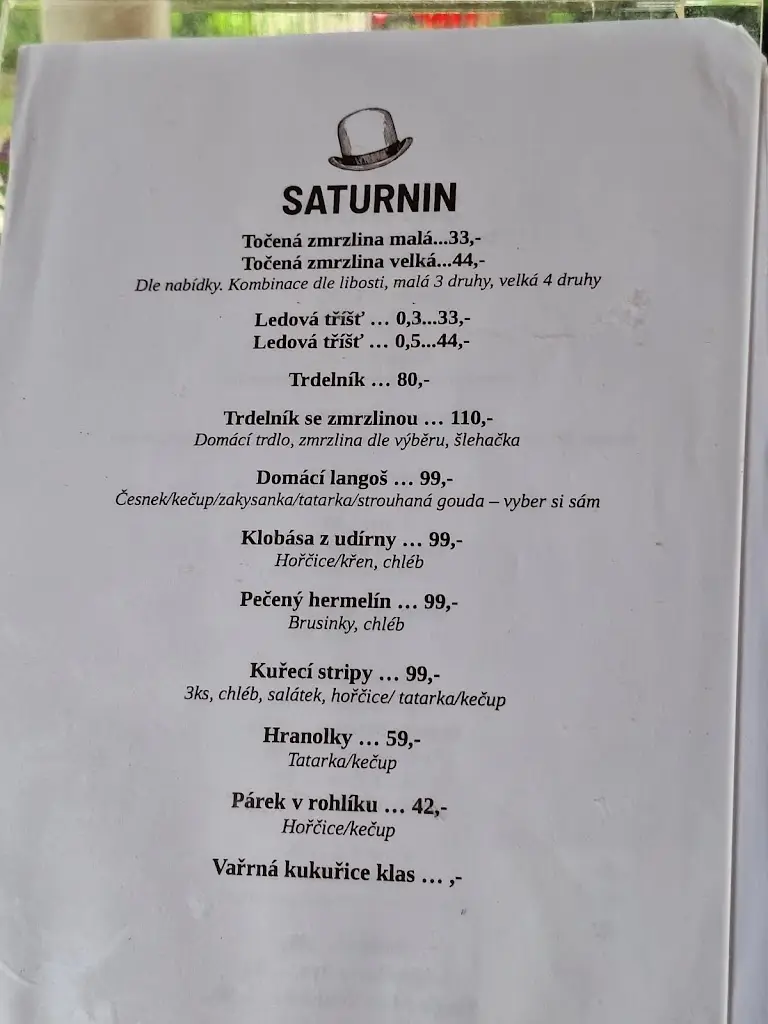 Menu_Café a zmrzlina Saturnin_Doksy_image_1