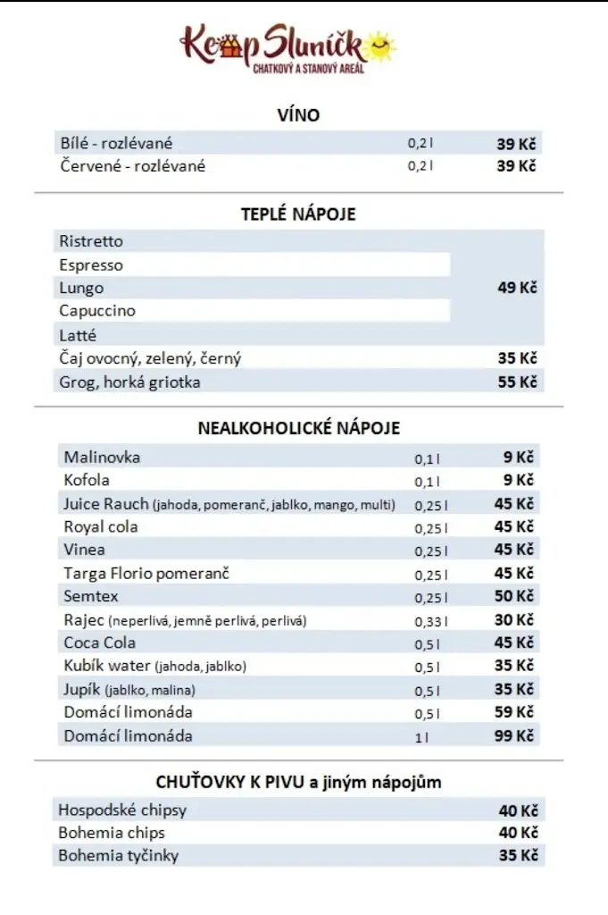 Menu_Restaurace Sluníčko, Staré splavy_Doksy_image_4