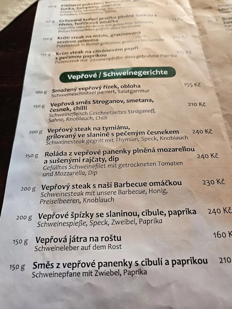 Menu_The Green Tree Inn_Hejnice_image_4