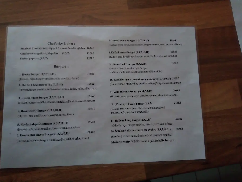 Menu_HB Burgers Zámecka rozvoz jídel_Horní Branná_immagine_1