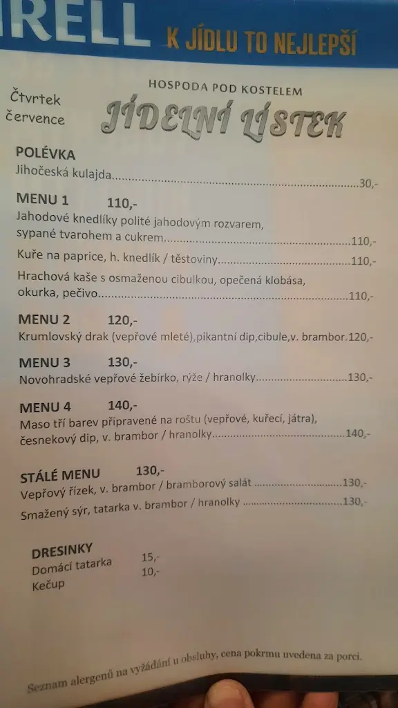 Menu_Hospoda Pod Kostelem_Jarošov nad Nežárkou_image_1