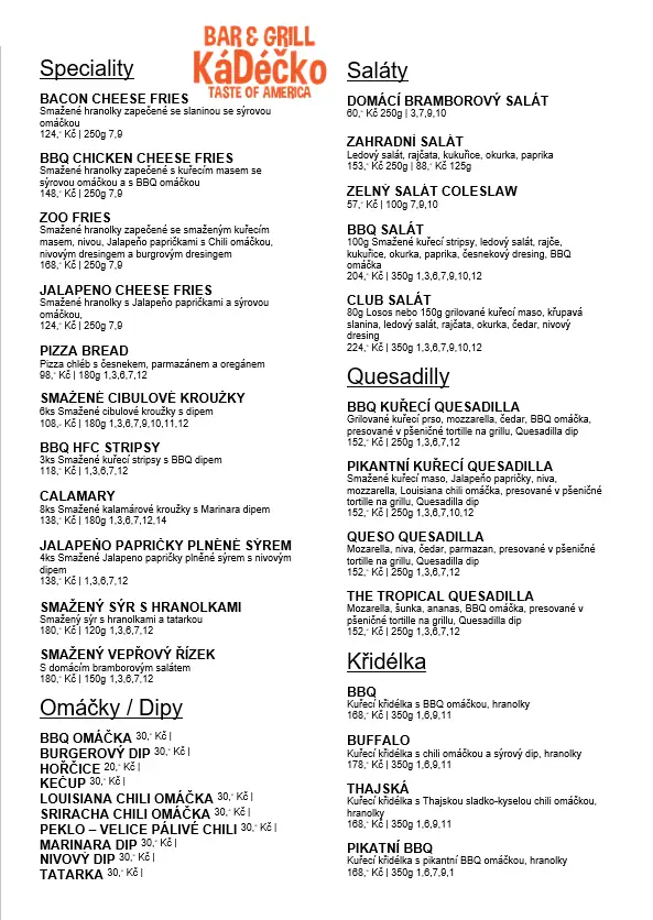 Menu_KáDéčko Bar & Grill_Hodkovice nad Mohelkou_image_1