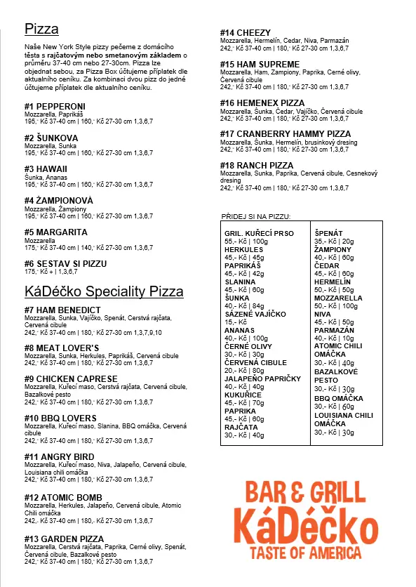 Menu_KáDéčko Bar & Grill_Hodkovice nad Mohelkou_image_2