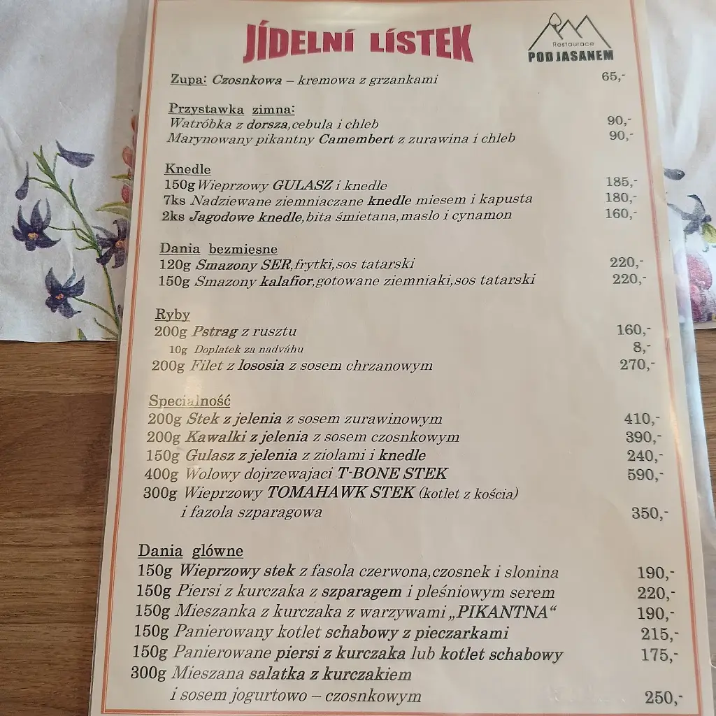 Menu_Restaurace pod Jasanem_Harrachov_image_2