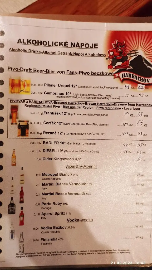 Menu_Restaurace a Pension Pod Čerťákem_Harrachov_image_2
