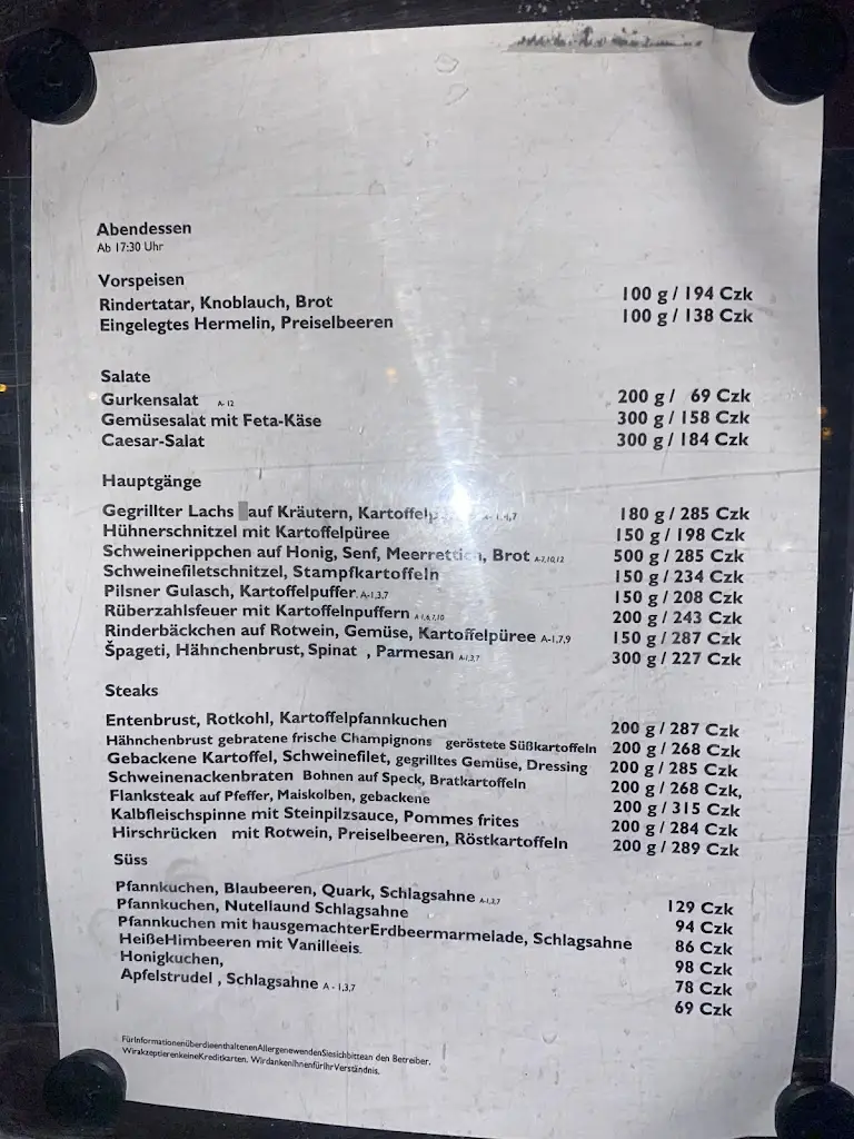 Menu_Roubenka Pension_Harrachov_image_4