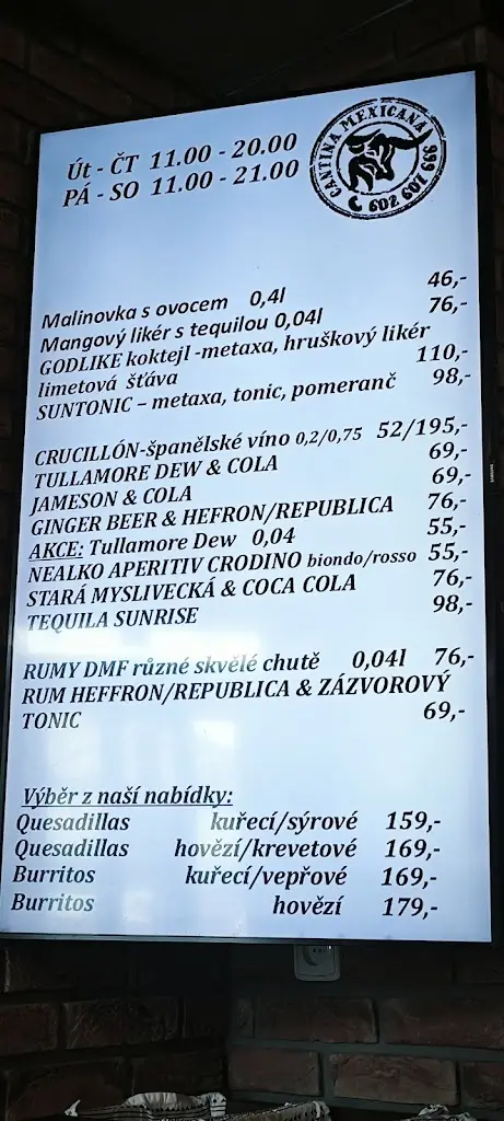 Menu_CANTINA MEXICANA_Jarošov nad Nežárkou_image_1