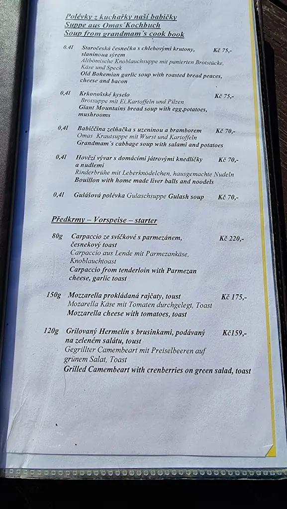 Menu_Restaurant Rotunda_Harrachov_image_1