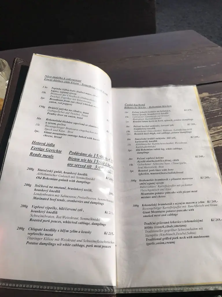 Menu_Restaurant Rotunda_Harrachov_image_4