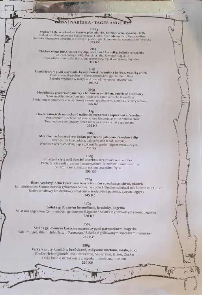 Menu_Pivovar Novosad_Harrachov_immagine_1