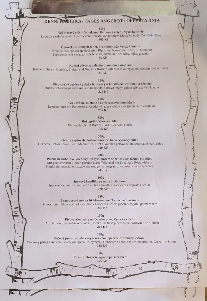 Menu_Pivovar Novosad_Harrachov_immagine_2