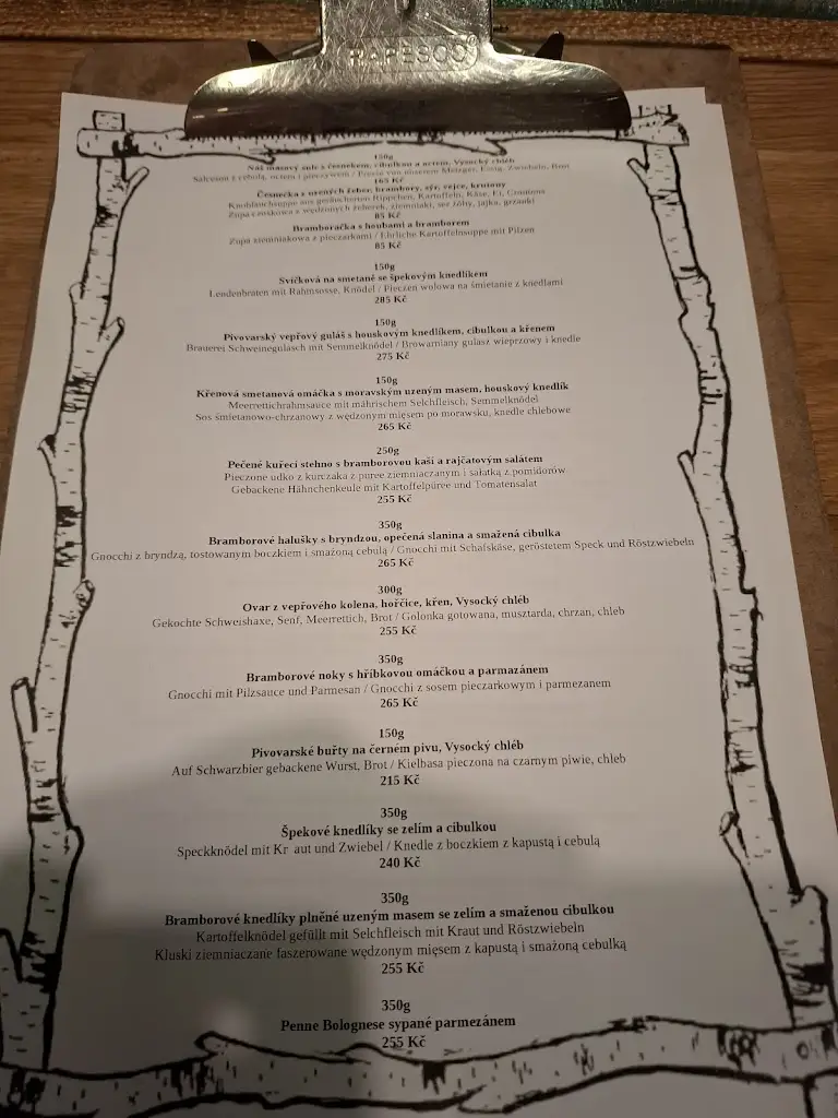 Menu_Pivovar Novosad_Harrachov_immagine_4