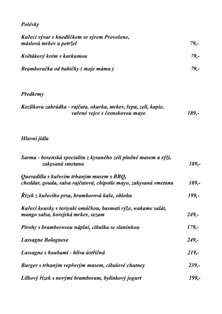 Menu_Rustico 345_Harrachov_image_2
