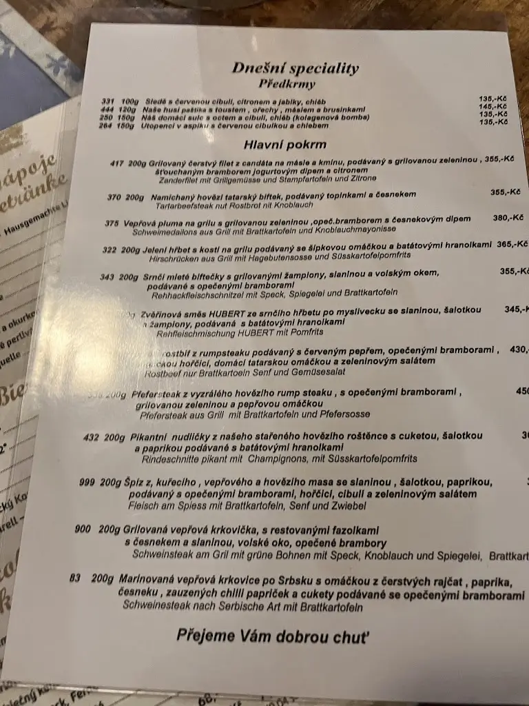 Menu_Restaurace a penzion Chaloupka_Harrachov_image_2