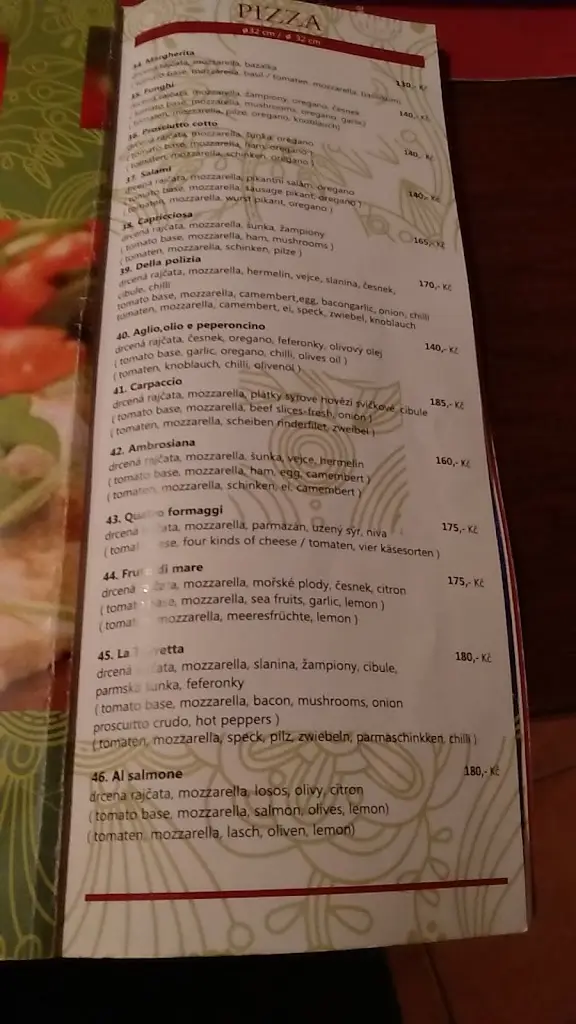 Menu_Pizzeria La Torretta_Harrachov_image_2