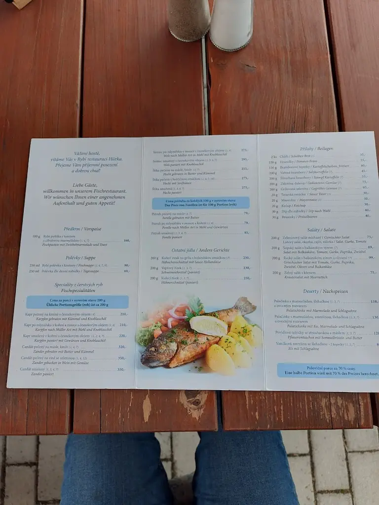 Menu_Rybí restaurace a apartmány Hůrka_Horní Planá_immagine_4