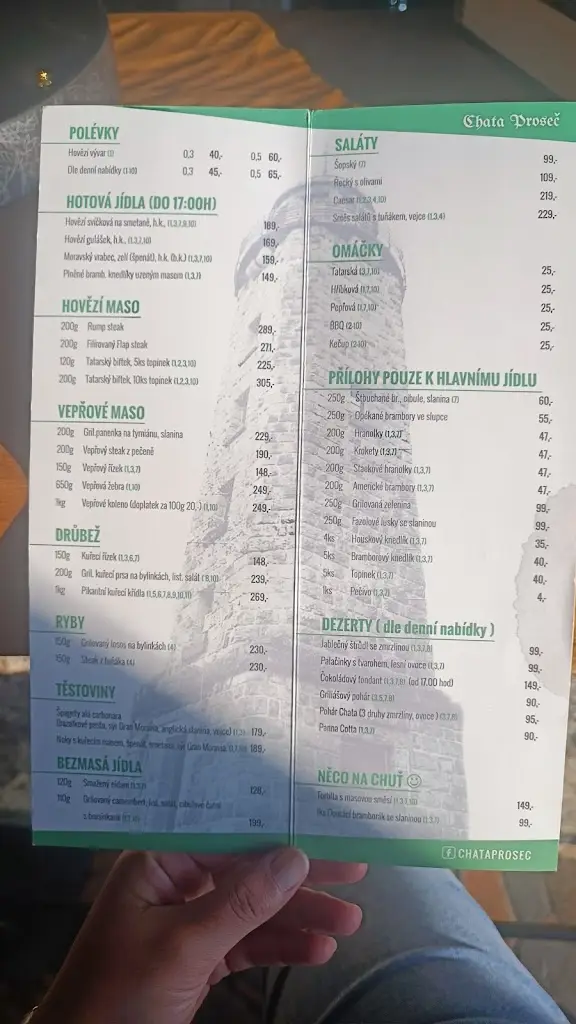 Menu_Chata Proseč_Jablonec nad Jizerou_image_1
