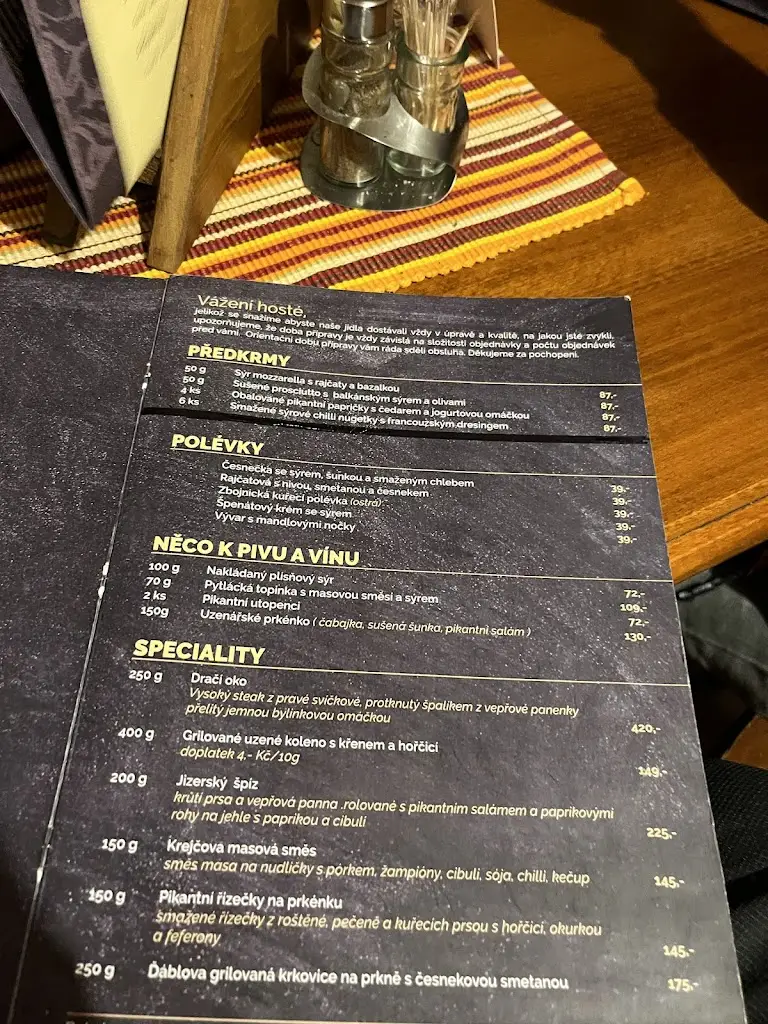 Menu_Steak Pub U Medvěda_Jablonec nad Jizerou_image_1