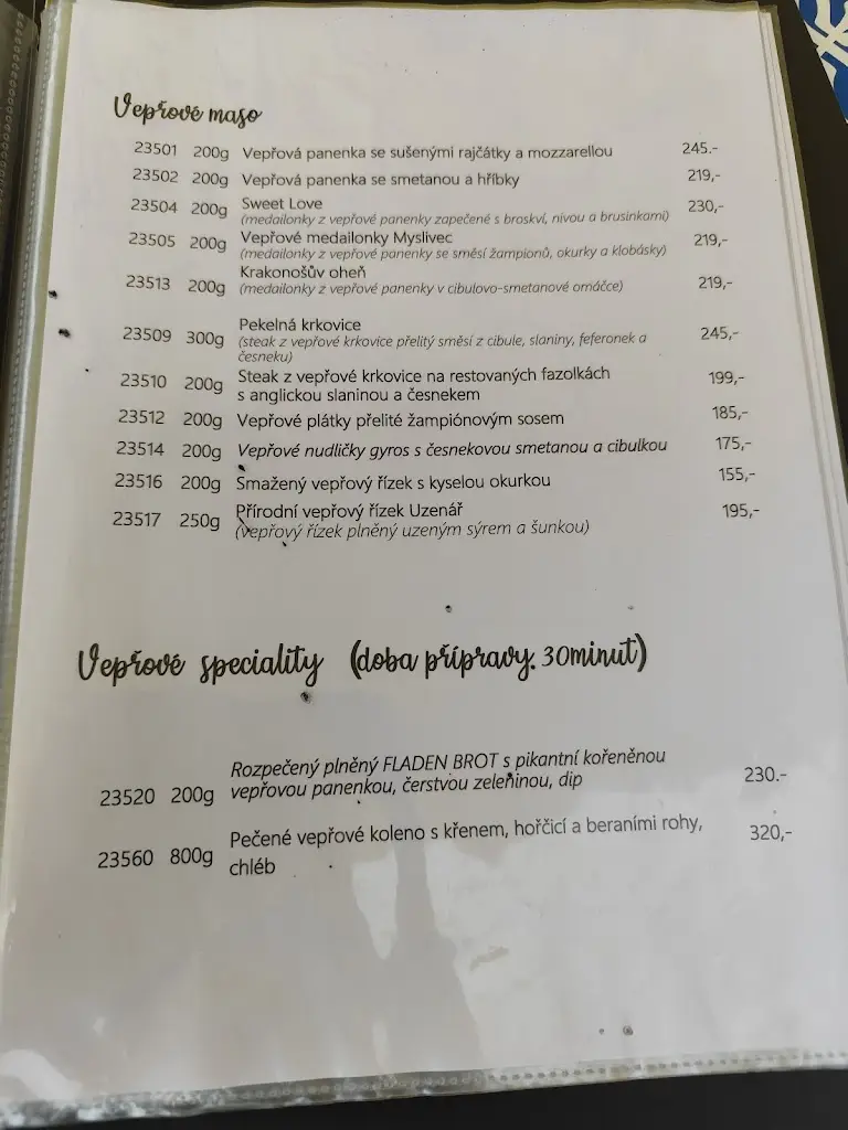 Menu_Lidový dům Restaurant_Hrádek nad Nisou_immagine_1