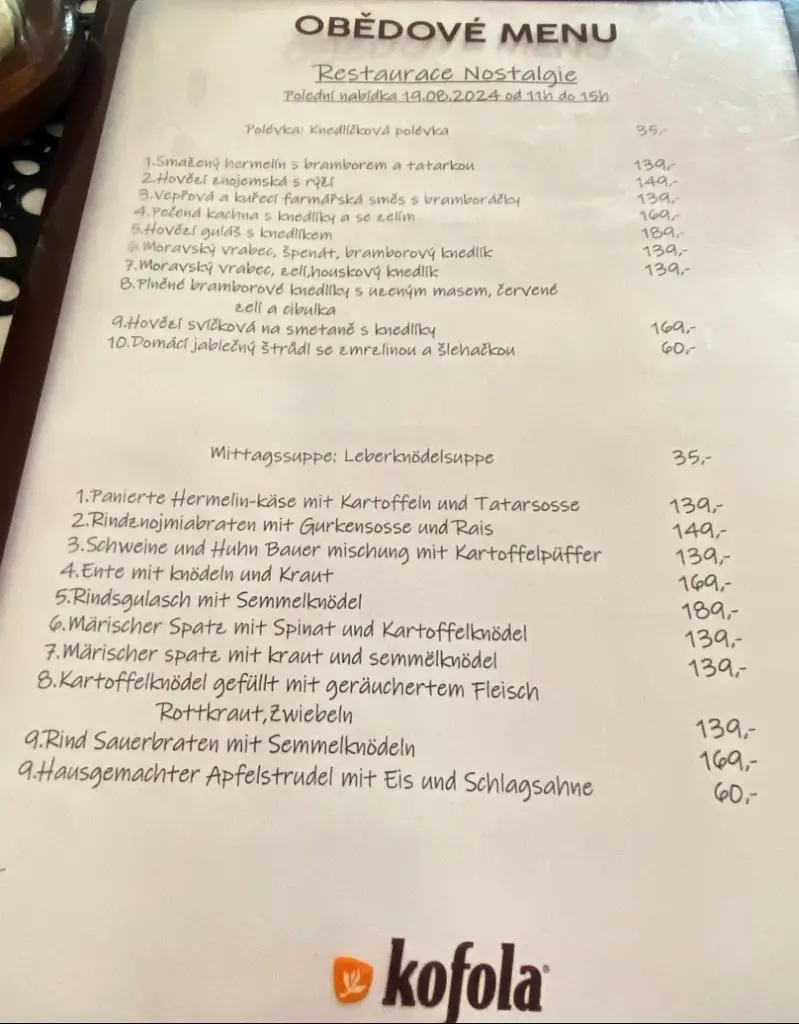 Menu_Restaurace Nostalgie_Hrádek nad Nisou_image_2
