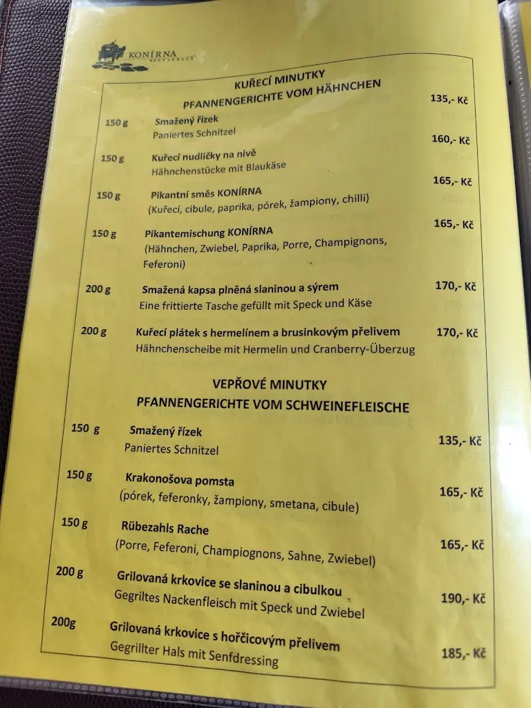 Menu_Konirna Restaurant_Hrádek nad Nisou_image_4