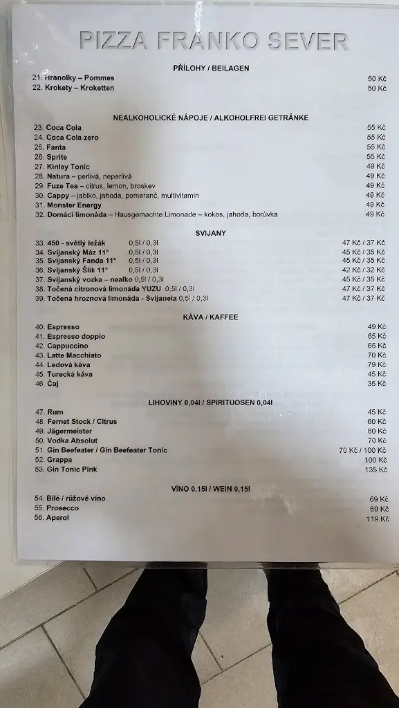 Menu_The North End Pizzeria_Hrádek nad Nisou_image_1