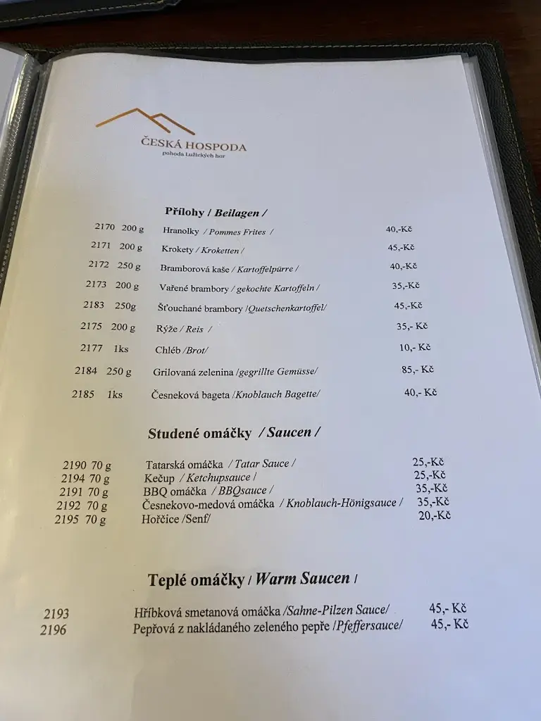 Menu_Bohemian Inn_Jablonné v Podještědí_image_1