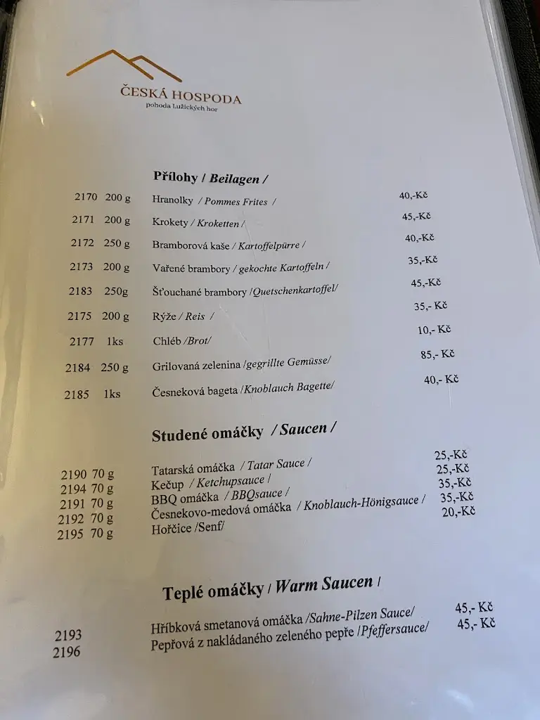 Menu_Bohemian Inn_Jablonné v Podještědí_image_2