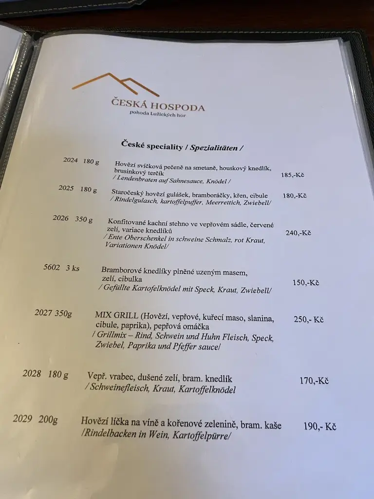 Menu_Bohemian Inn_Jablonné v Podještědí_image_3