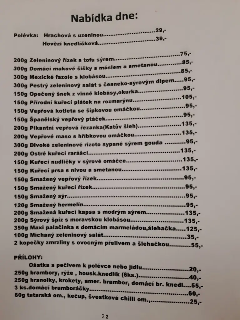 Menu_Restaurace a penzion Venezia_Jablonné v Podještědí_image_1