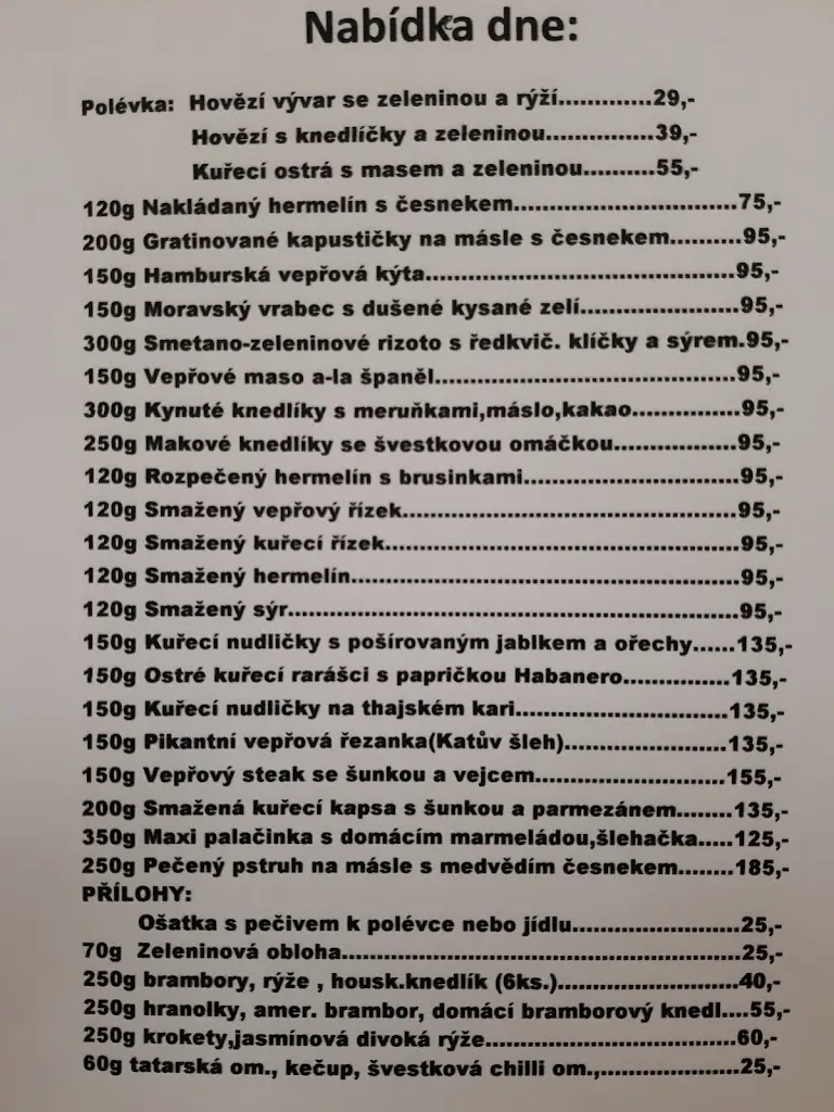 Menu_Restaurace a penzion Venezia_Jablonné v Podještědí_image_2