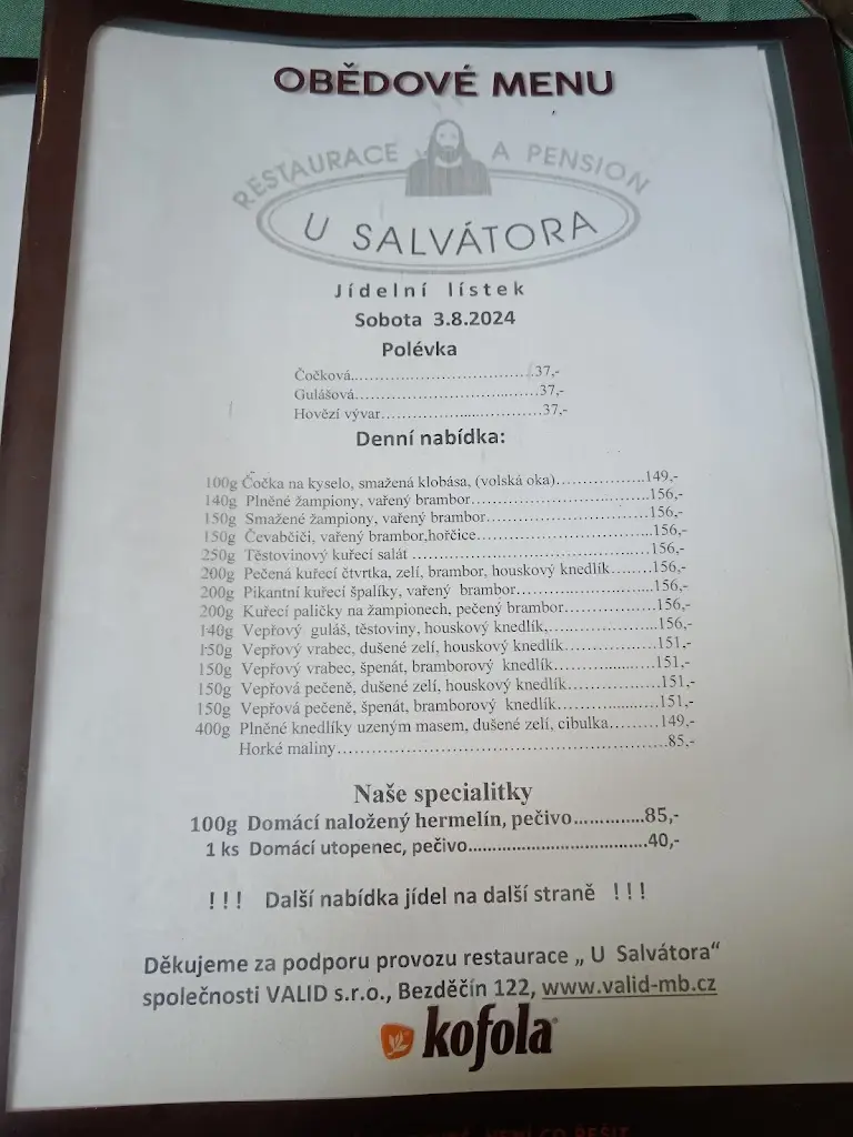 Menu_Restaurace U SALVÁTORA_Jablonné v Podještědí_image_2