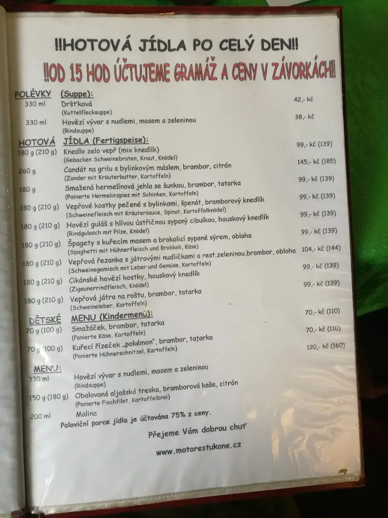 Menu_MOTOREST U KONĚ_Kamenický Šenov_image_3