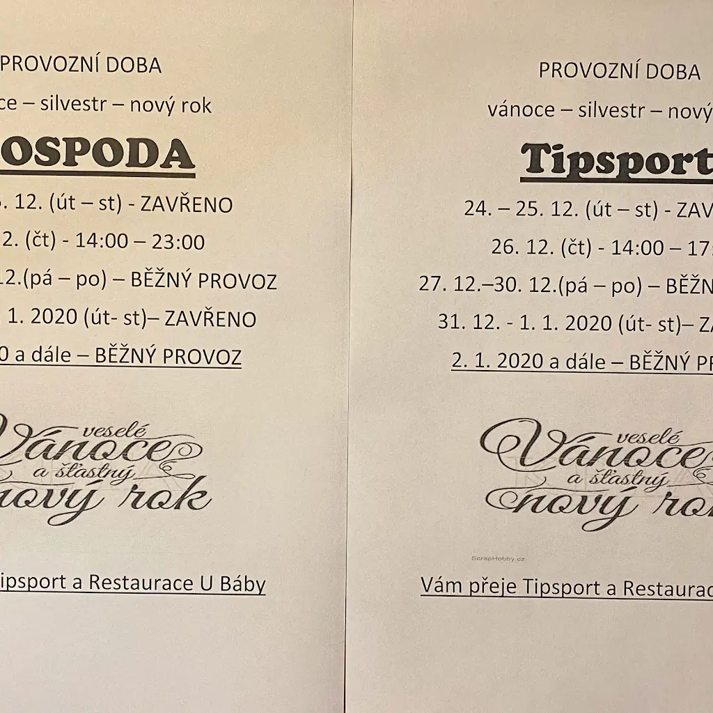 Menu_Restaurace U Báby_Kamenický Šenov_image_2