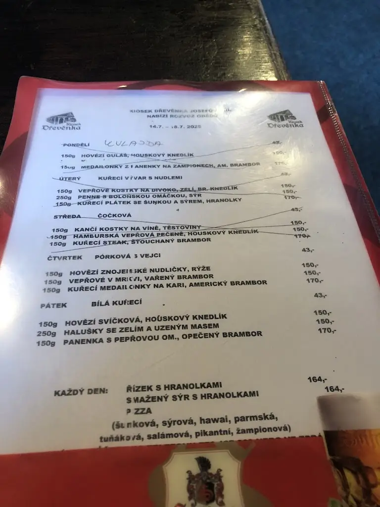 Menu_Kiosek - Dřevěnka_Josefův Důl_image_1