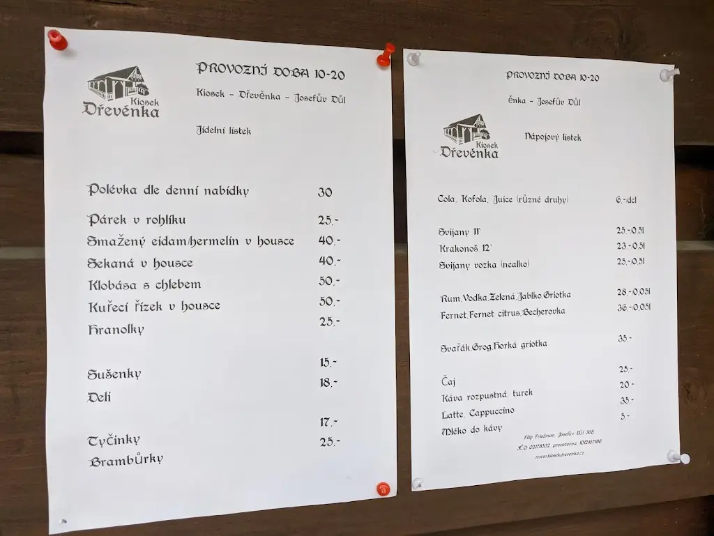 Menu_Kiosek - Dřevěnka_Josefův Důl_image_2
