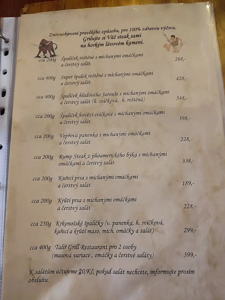 Menu_The Hot Stones Grill Restaurant_Jilemnice_immagine_1