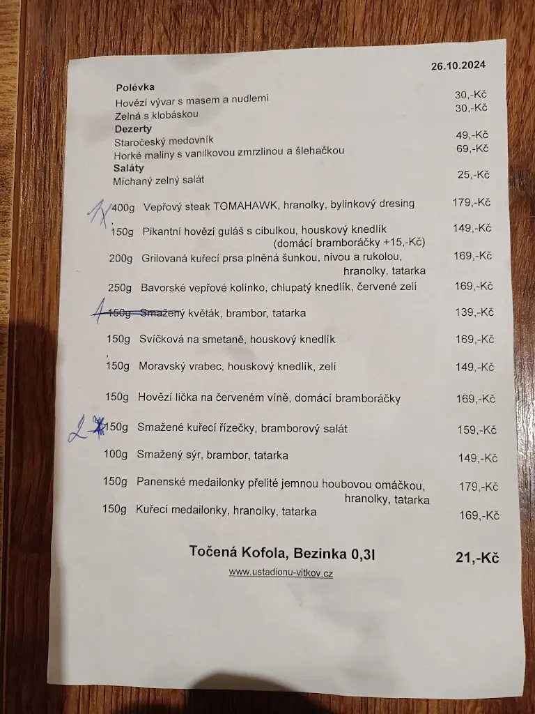 Menu_Restaurant At the Stadium_Jilemnice_image_2