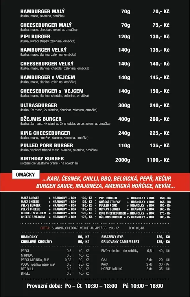 Menu_Džejmis burgers_Jilemnice_immagine_1