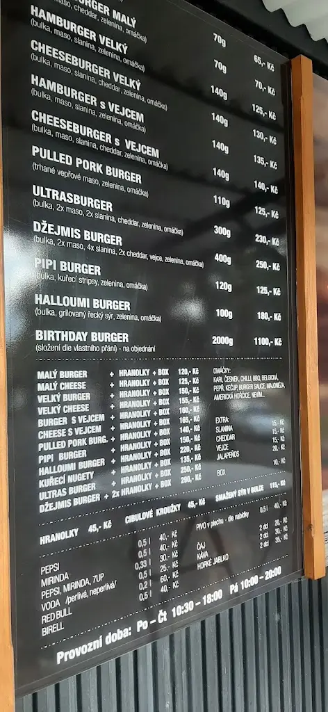 Menu_Džejmis burgers_Jilemnice_immagine_2