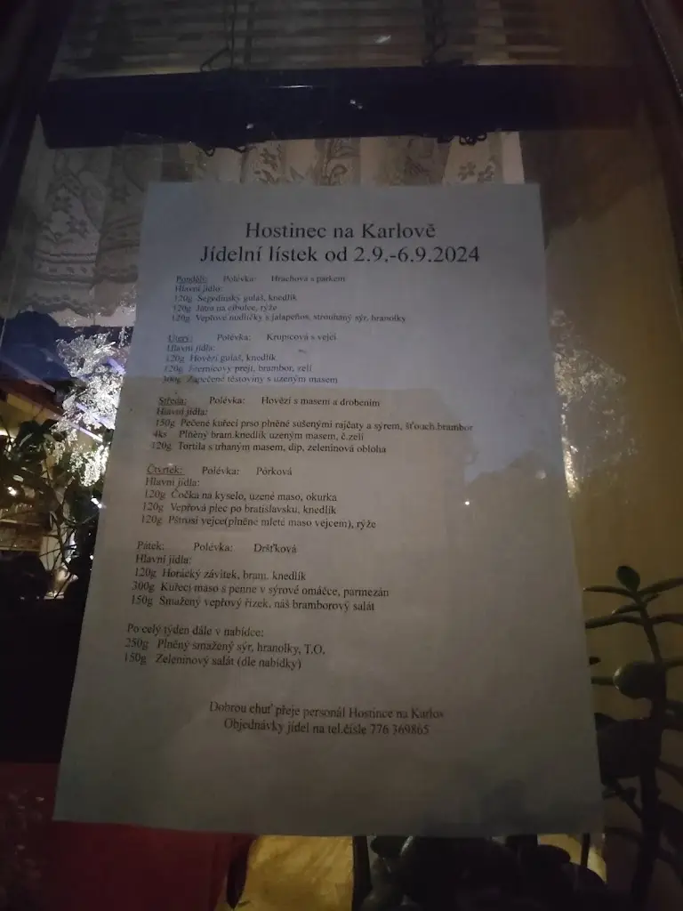Menu_Hostinec Na Karlově_Lomnice nad Popelkou_image_2