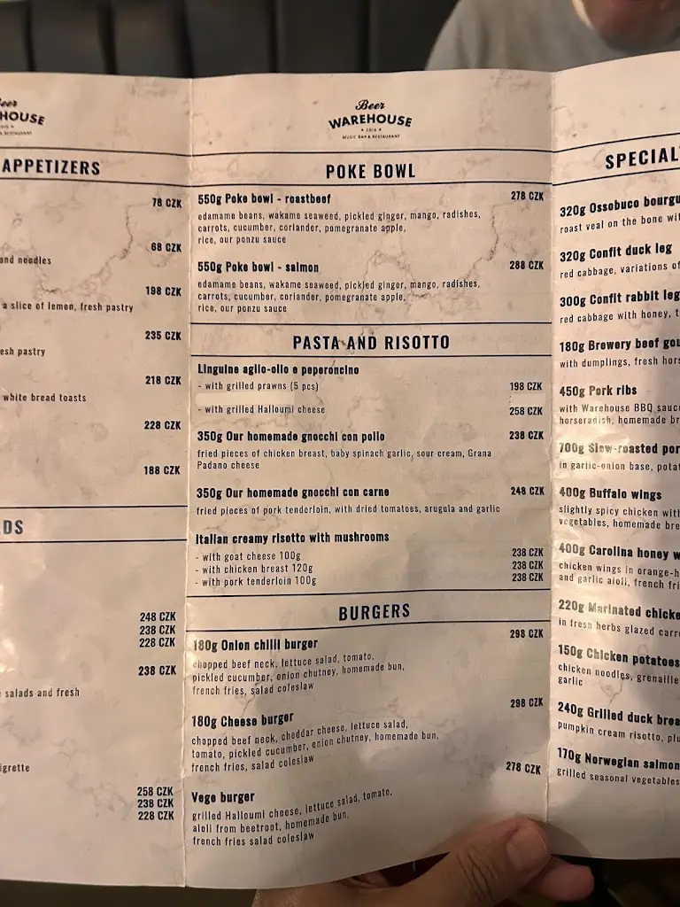 Menu_Beer Warehouse restaurant_Liberec_image_4