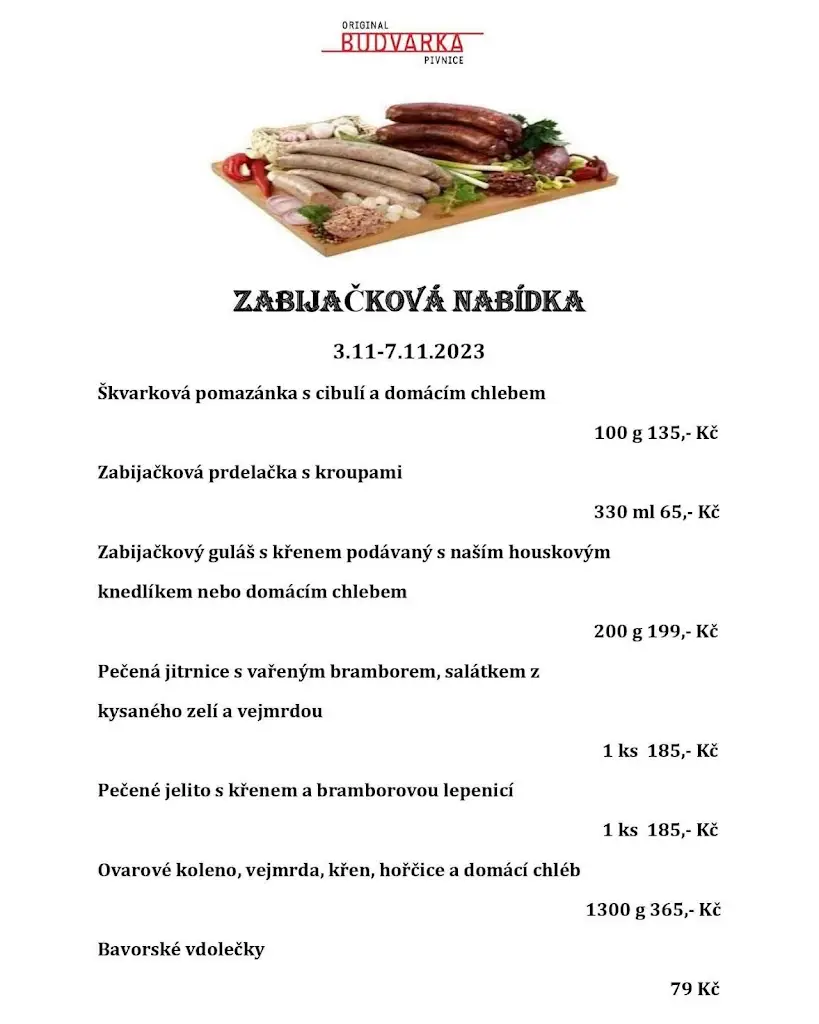 Menu_Restaurant BUDVARKA Liberec_Liberec_image_1