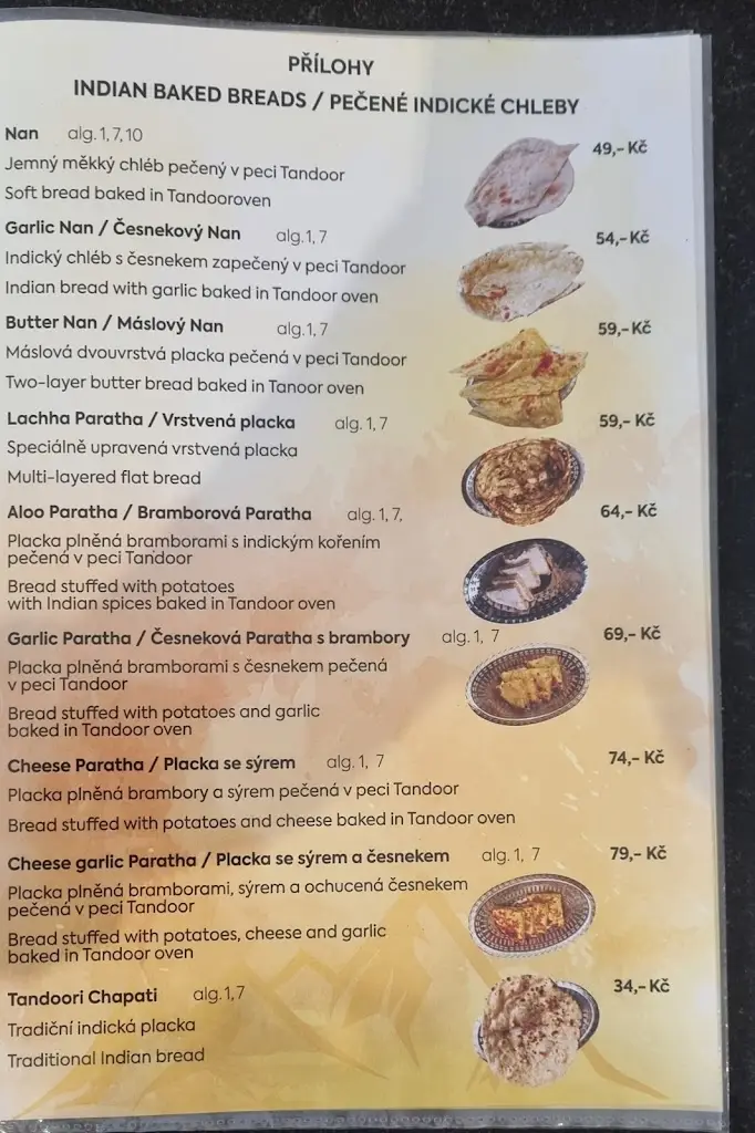 Menu_Indická a Nepálská Restaurace Mountain_Liberec_image_4