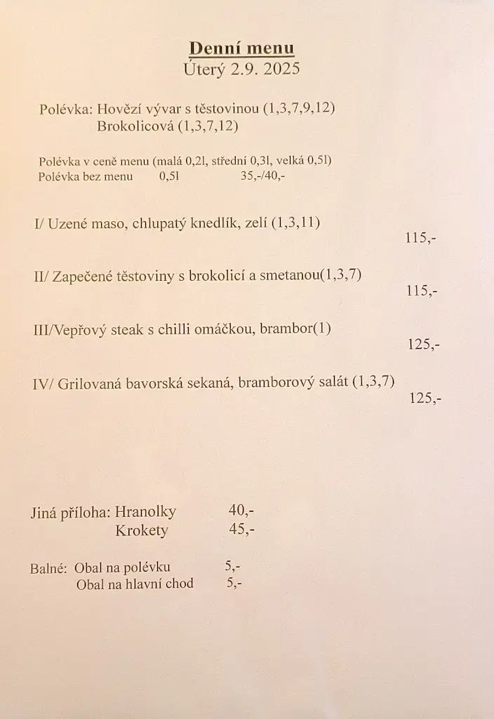 Menu_Restaurace u Šárky_Lučany nad Nisou_image_2